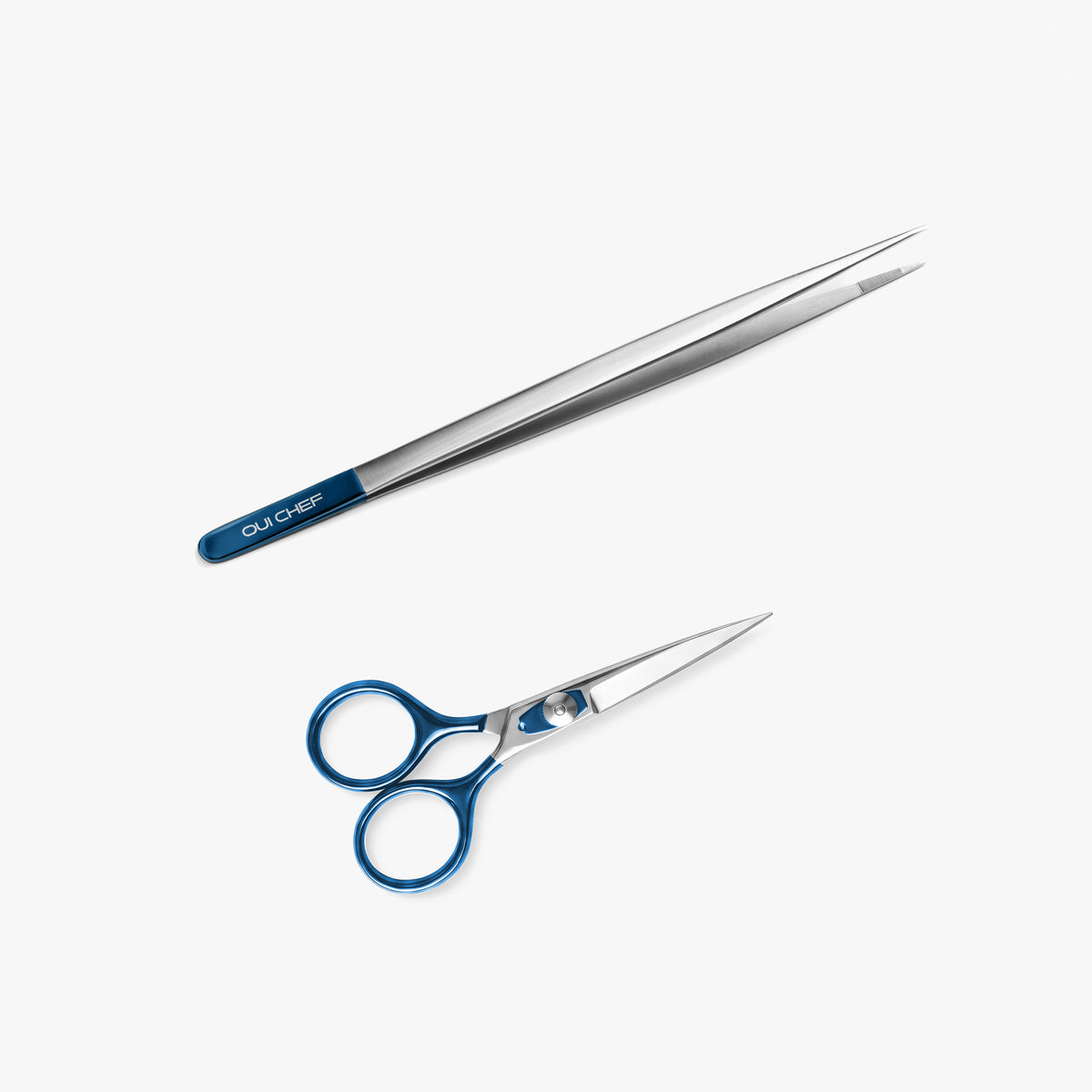 FineTouch Medium Chef's Tweezers & Gloss-Top SuperSharp Scissors