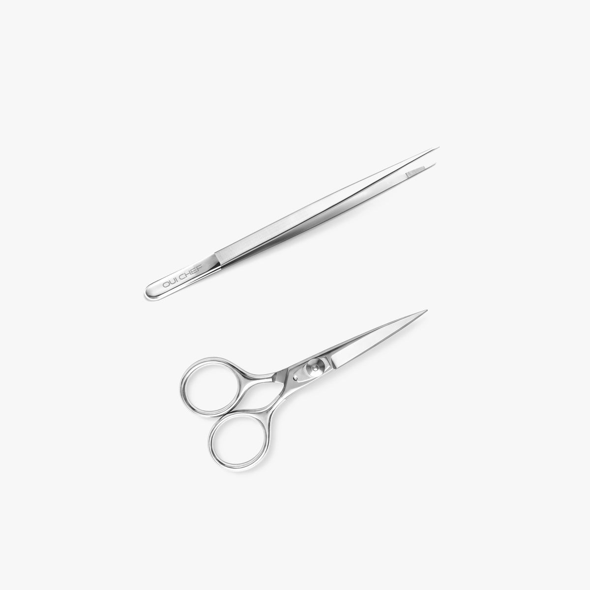 FineTouch Small Chef's Tweezers & Gloss-Top SuperSharp Scissors