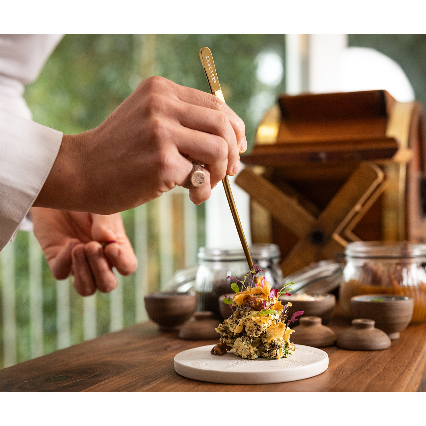 Oui Chef Gold Tweezers - La Colombe Restaurant