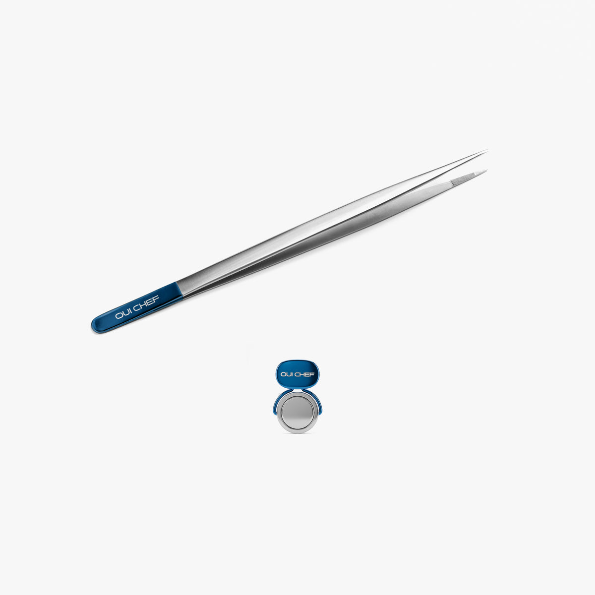 FineTouch Medium Chef's Tweezers & HoldFast Magnetic Chef’s Clip