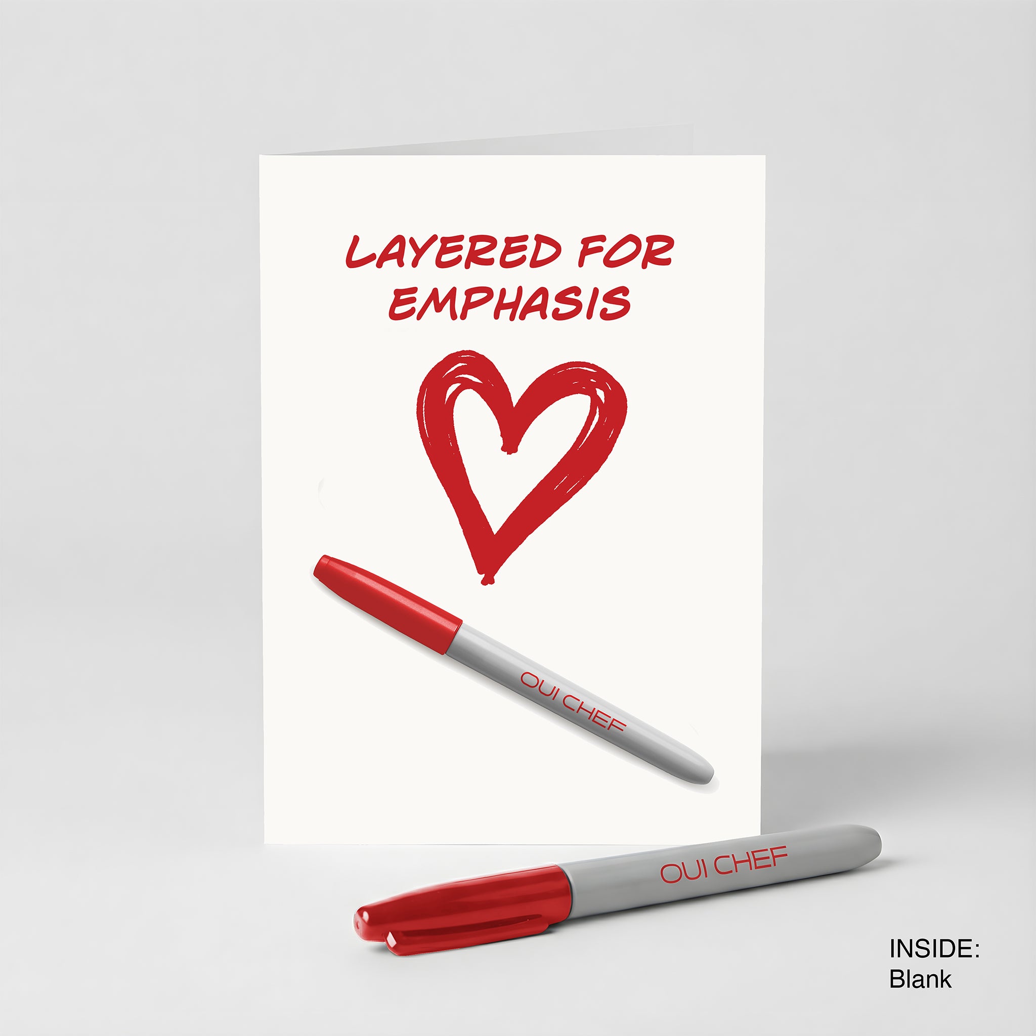 Layered For Emphasis Greeting Card + Red Sharpie
