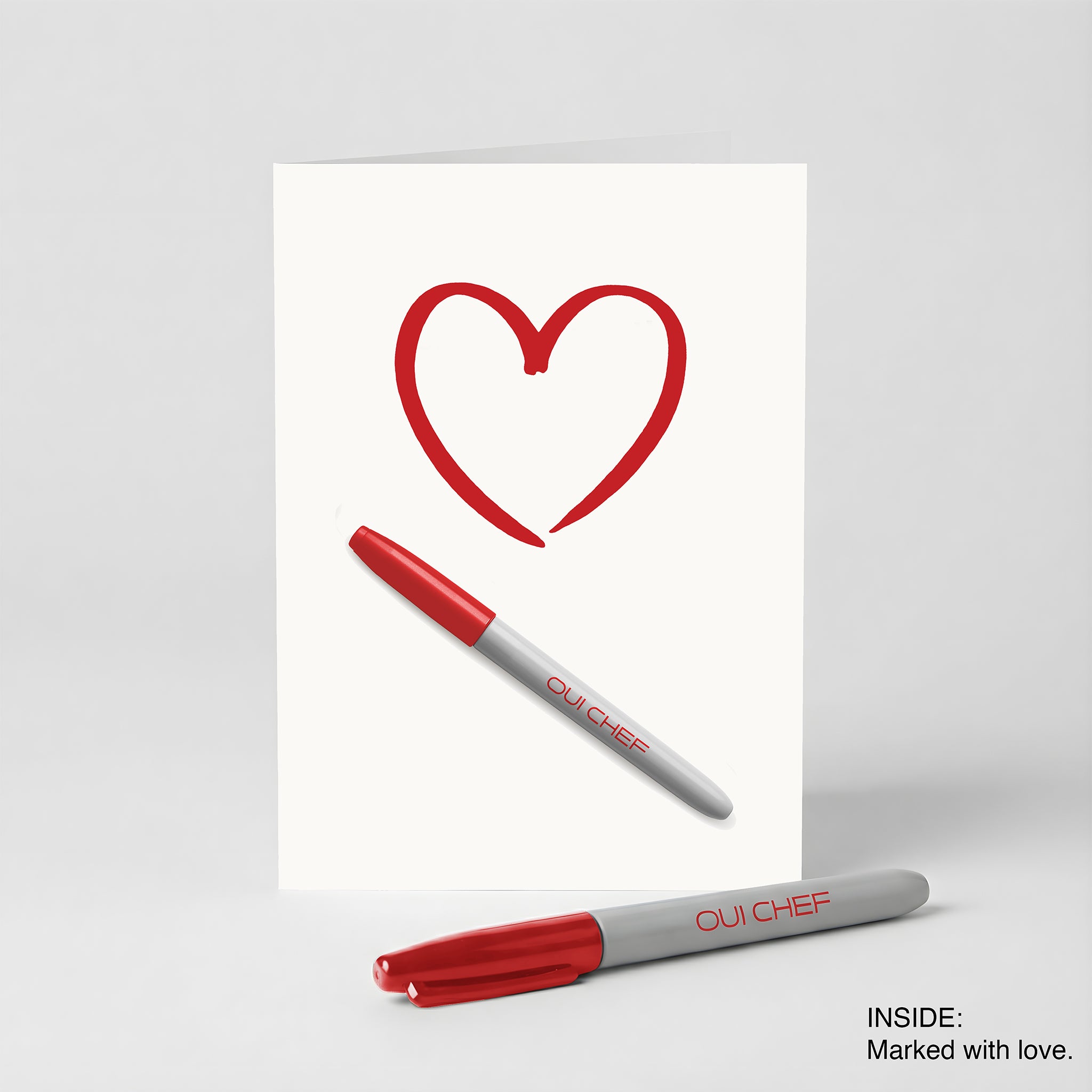 Marked with Love Greeting Card + Red Sharpie