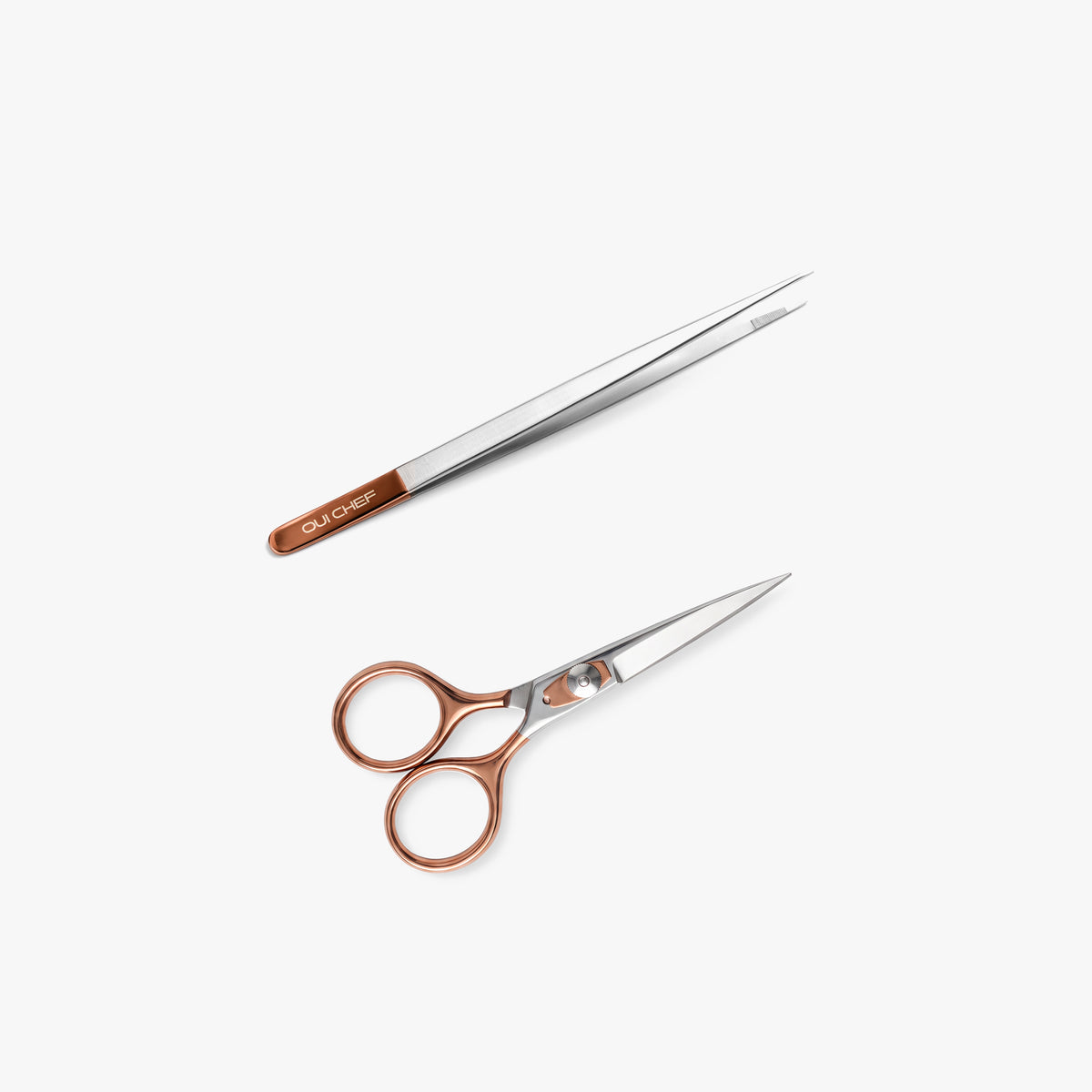 FineTouch Small Chef's Tweezers & Gloss-Top SuperSharp Scissors
