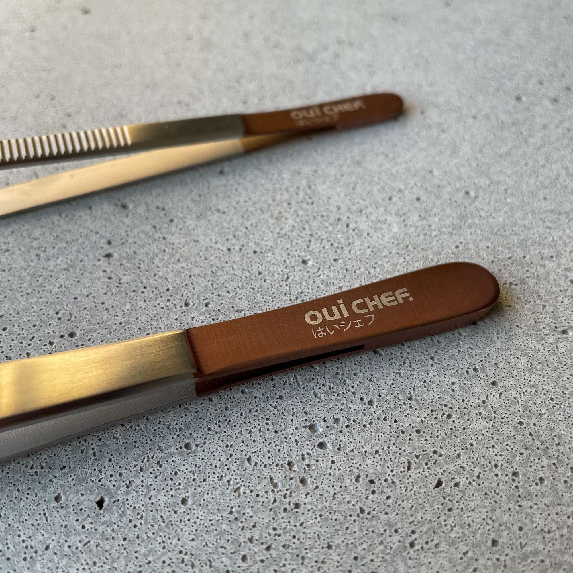 oui chef copper top tweezers kit